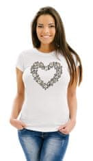 STRIKER Dámské tričko kopretinové srdce Barva: Růžová, Velikost: L
