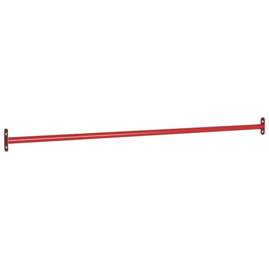 Greatstore Hrazdová tyč 125 cm ocelová červená