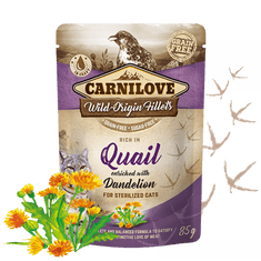 Carnilove Rich in Quail Enriched with Dandelion for sterilized 24x85 g