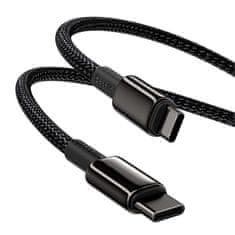 BASEUS Tungsten Gold rychlonabíjecí / datový kabel USB-C na USB-C 100W 2m CATWJ-A01, černá