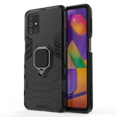 MG Ring Armor plastový kryt na Samsung Galaxy M31s, černý