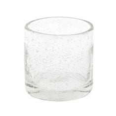 Skleněný svícen DutZ, Votive Bubbles, výška 7 cm, průměr 7 cm, barva čirá