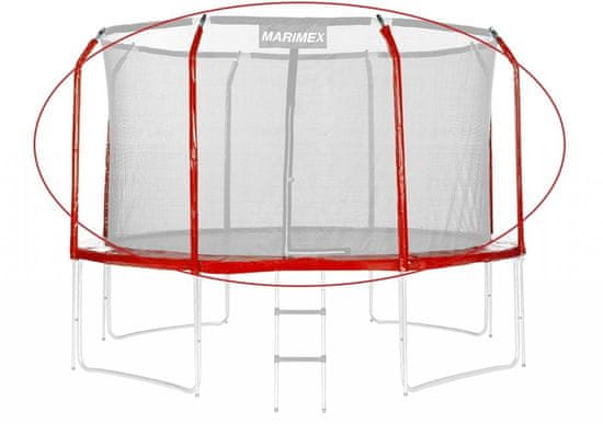 Greatstore Sada krytů pružin a rukávů na trampolínu - červená, 366 cm