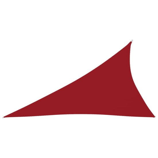Greatstore Stínící plachta oxfordská látka trojúhelník 4x5x6,4 m červená