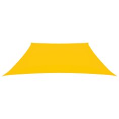 Greatstore Stínící plachta oxfordská látka lichoběžníková 3/4 x 3 m žlutá