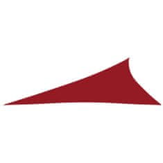 Greatstore Stínící plachta oxfordská látka trojúhelníková 3x4x5 m červená