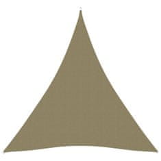 Greatstore Stínící plachta oxfordská látka trojúhelníková 4x5x5 m béžová