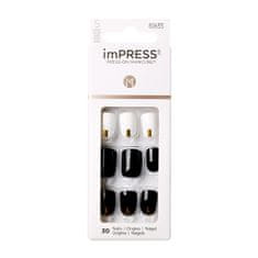 KISS Samolepící nehty imPRESS Nails Midnight Drive 30 ks