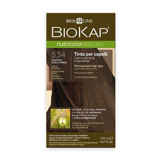 BioKap Nutricolor Delicato - Barva na vlasy 5.34 Medová kaštanová 140 ml