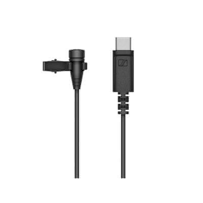  výhodná sada klopového mikforonu s usb-c konektorem a držákem na mobil a stativem pro mobilní telefony a tablety sennheiser xs lav usb mobile kit skládací nožky protiskluzové nožky 2m kabel 