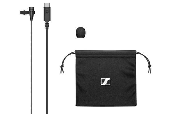  sennheiser xs lav usb mikrofon körirányú csíptető szállító tok usb-c youtubering szerkesztő moderátor interjúk