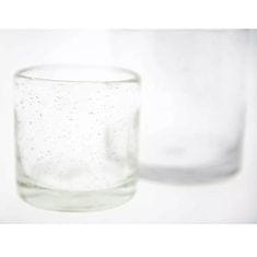 Skleněný svícen DutZ, Votive Bubbles, výška 10 cm, průměr 9 cm, barva čirá