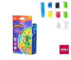 Deli stationery Plastelína pěnová samotvrdnoucí 6 barev DELI ED85100 robot zelený