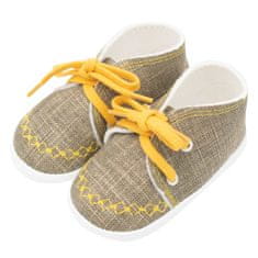 NEW BABY Kojenecké capáčky tenisky jeans mustard 3-6 m - 3-6 m