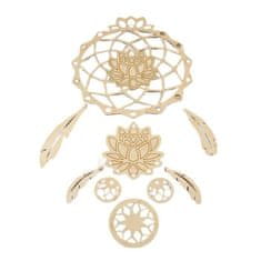 Kraftika Články se štítkem dream catcher. lotus "(set 9 dílů) 22x25