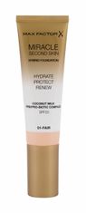 Max Factor 30ml miracle second skin spf20, 01 fair, makeup