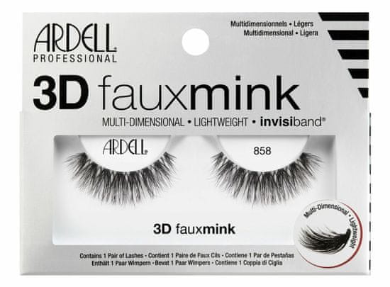 Ardell 1ks 3d faux mink 858, black, umělé řasy