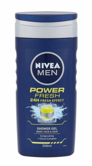 Nivea 250ml men power fresh, sprchový gel