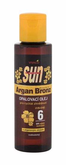 VIVACO 100ml sun argan bronz suntan oil spf6