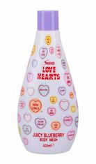 Swizzels 400ml love hearts juicy blueberry, sprchový gel