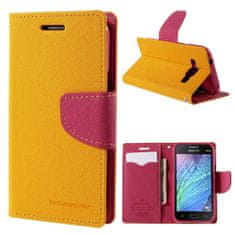 MobilMajak Pouzdro / obal na Samsung J1 žluté - knížkové Fancy