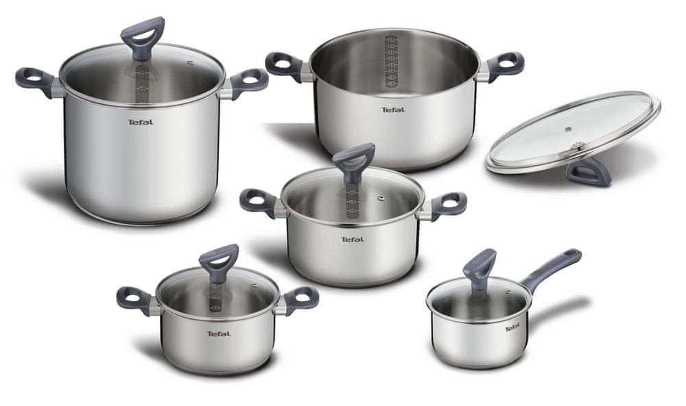 Tefal Sada nerezového nádobí Daily Cook 10 kusů G712SA55 - zánovní