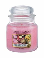 Yankee Candle 411g fresh cut roses, vonná svíčka