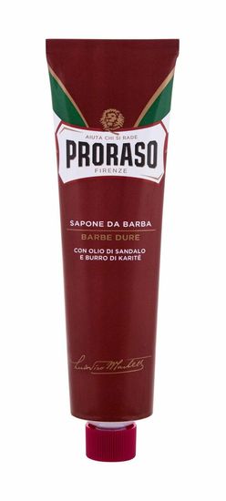 Proraso 150ml red shaving soap in a tube, pěna na holení