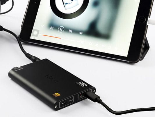  sluchátkový zesilovač topping nx4dsd microUSB dac input 2400mah baterie výdrž 28 h nastavitelné basy využitelný jako externí zvuková karta 