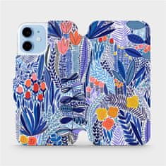 Mobiwear Flip pouzdro na mobil Apple iPhone 12 Mini - MP03P Modrá květena
