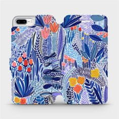 Mobiwear Flip pouzdro na mobil Apple iPhone 7 Plus - MP03P Modrá květena