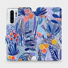 Mobiwear Flip pouzdro na mobil Huawei P30 Pro - MP03P Modrá květena