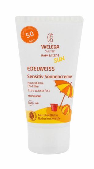 Weleda 50ml baby & kids sun edelweiss sunscreen sensitive