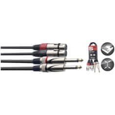 Stagg STC060PXF, kabel 2x XLR/2 x JACK, 60 cm