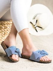 Vinceza Pohodlné nazouváky modré dámské bez podpatku + Ponožky Gatta Calzino Strech, odstíny modré, 36