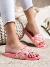 Amiatex Designové nazouváky dámské růžové bez podpatku, odstíny růžové, 36