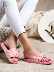 Amiatex Designové nazouváky dámské růžové bez podpatku, odstíny růžové, 36