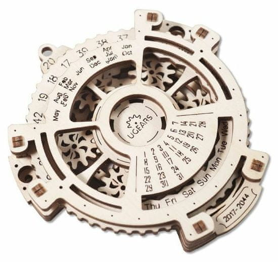 UGEARS 3d dřevěné mechanické puzzle kalendář