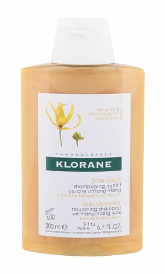 Klorane 200ml ylang-ylang wax sun radiance, šampon