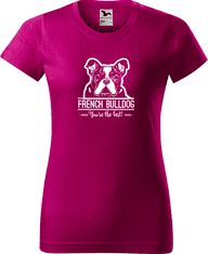 Hobbytriko Dámské tričko s buldočkem - French Buldog Barva: Fialová (64), Velikost: M