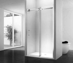 BPS-koupelny Jednokřídlé posuvné sprchové dveře REA NIXON-2 LEVÉ pro instalaci do niky 150 cm, chrom