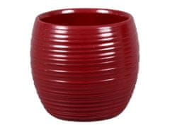 Ceramicus Obal keramický LIGNE CHRISTMAS SOUDEK s proužky d17 cm lesklý bordo