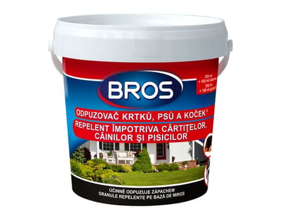 BROS Odpuzovač krtků, psů a koček 350 ml + 100 ml ZDARMA