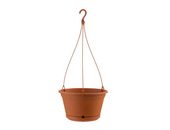 Ceramicus Květník závěsný AIR + podmiska plastový terakota 6 l d 29 cm