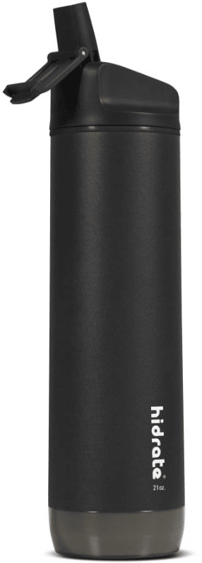 HidrateSpark – nerezová chytrá lahev s brčkem, 620 ml, Bluetooth tracker, černá - rozbaleno