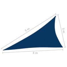 Greatstore Stínící plachta oxfordská látka trojúhelníková 3x4x5 m modrá