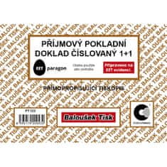 Baloušek PT022 - Příjmový pokladní doklad A6 číslovaný - 3 balení