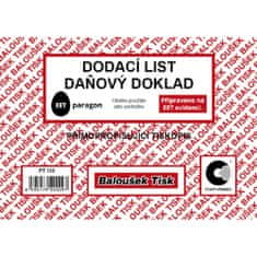 Baloušek PT130 - Dodací list - daňový doklad A6 - 4 balení