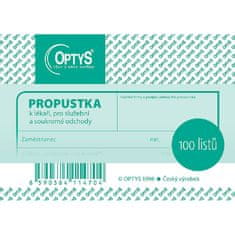 Optys 1147 - Propustka A7, 100 listů - 4 balení