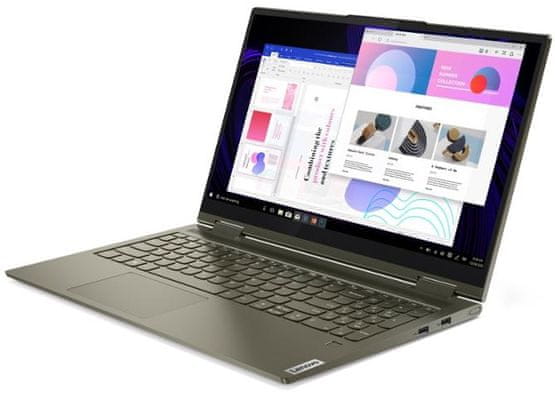 elegantní notebook lenovo yoga slim 7 krásný design prémiové provedení wifi ax Bluetooth rychlý chod výkonný procesor ultrarychlý pevný disk ergonomická klávesnice praktický touchpad usb rozhraní thunderbolt pořádná výdrž baterie